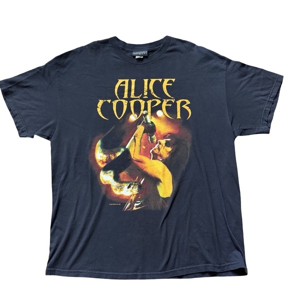 Signatures network Other - Alice Cooper Snake Double Sided Band T Shirt 2004 XL Rock Metal